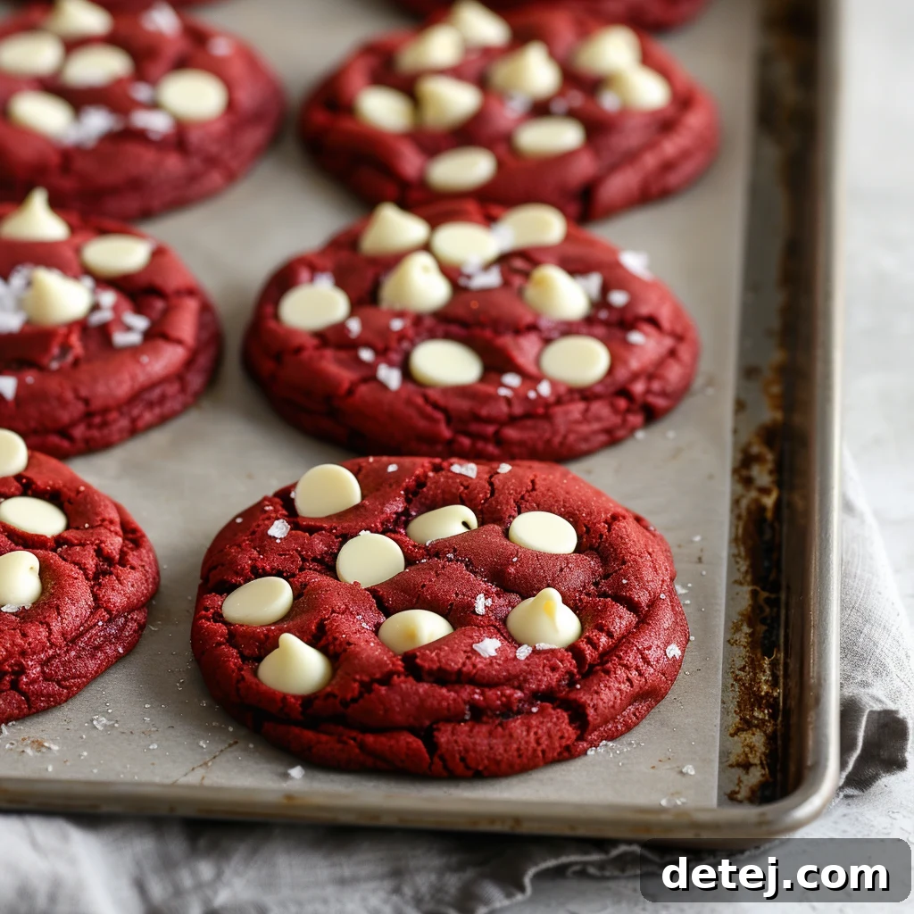 Decorated Red Velvet Cookies