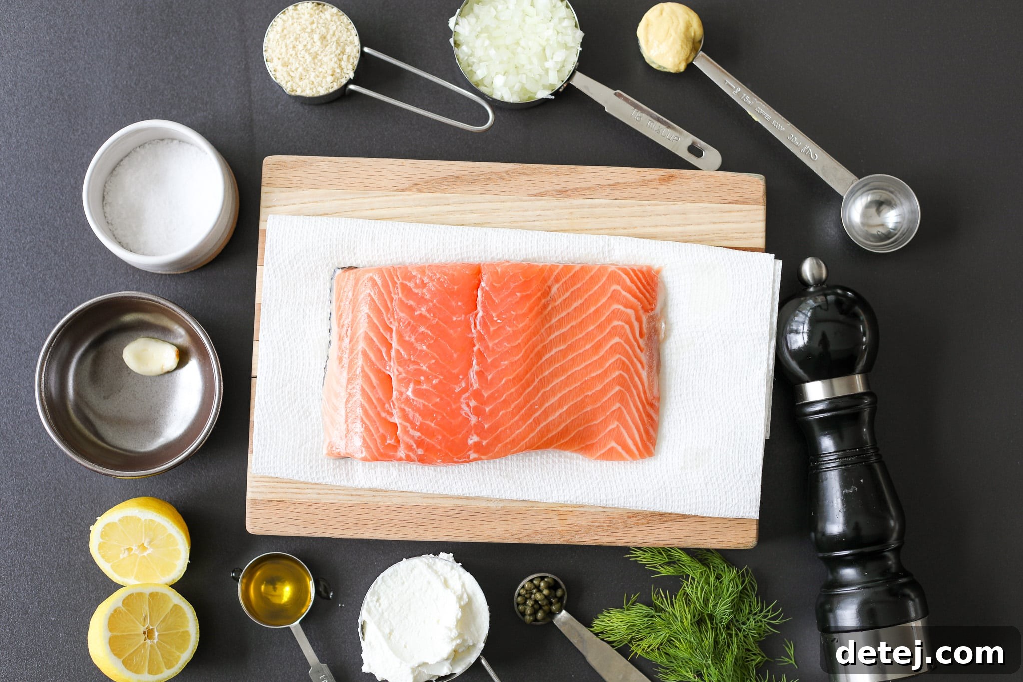 Ingredients for Four Ingredient Salmon Burgers - Healthyish Foods