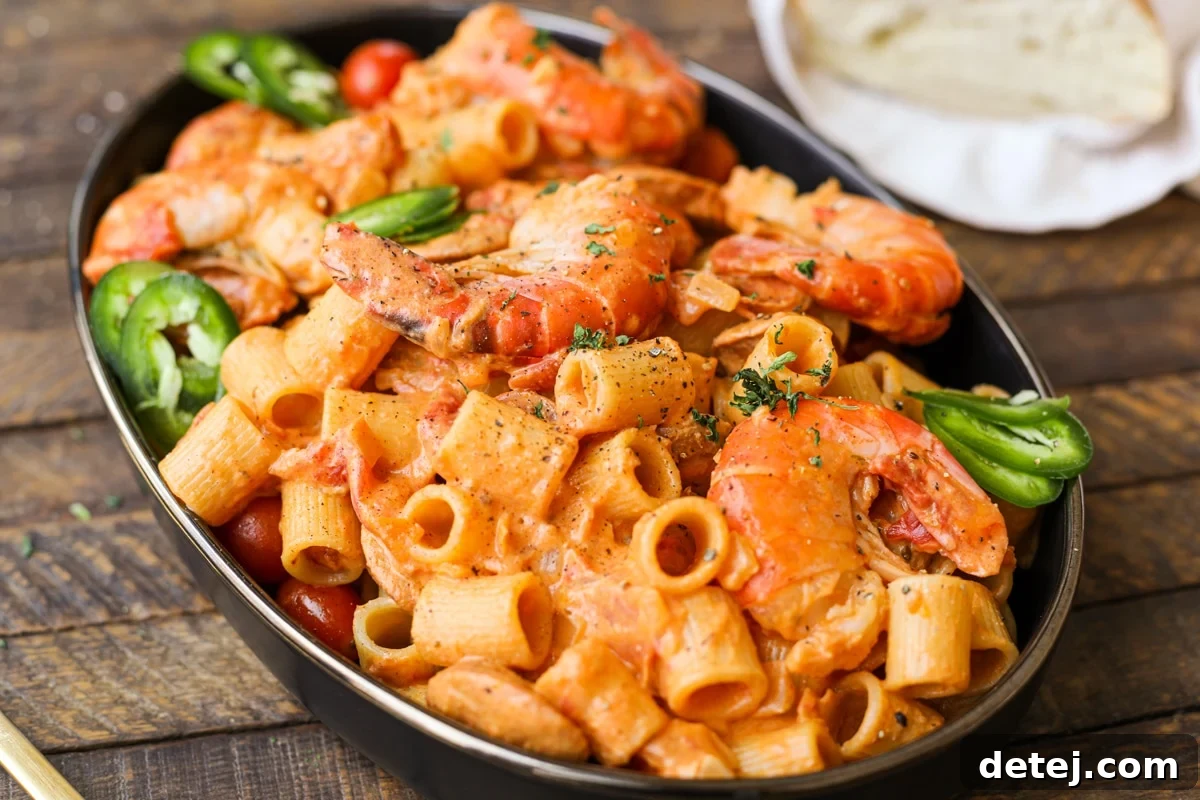 Creamy Cajun Chicken Chorizo and Shrimp Pasta – Healthyish Foods
