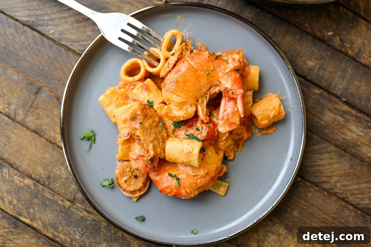 Creamy Cajun Chicken Chorizo and Shrimp Pasta – Healthyish Foods