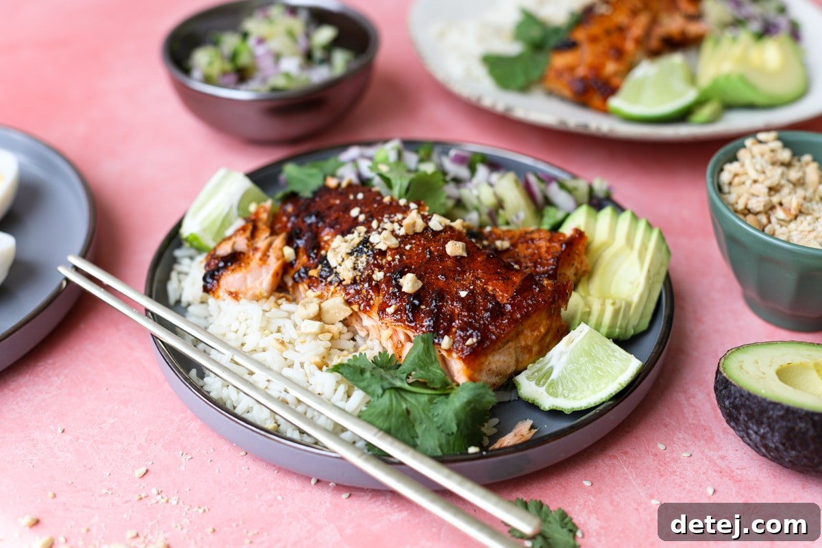 bbq salmon bowl- healthyish foods 