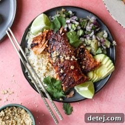 BBQ salmon bowl - healthyish foods