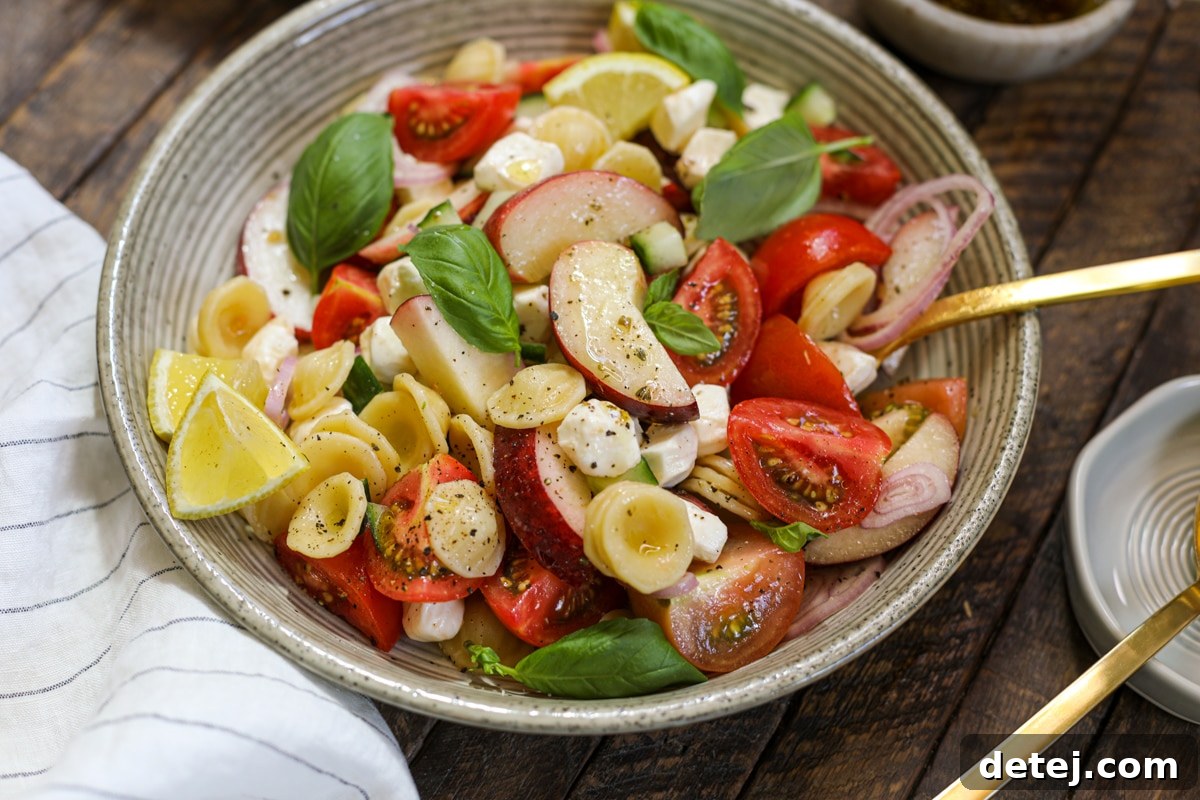 Easy Caprese Pasta Salad - Healthyish Foods