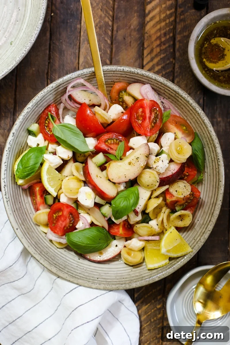 Easy Caprese Pasta Salad - Healthyish Foods