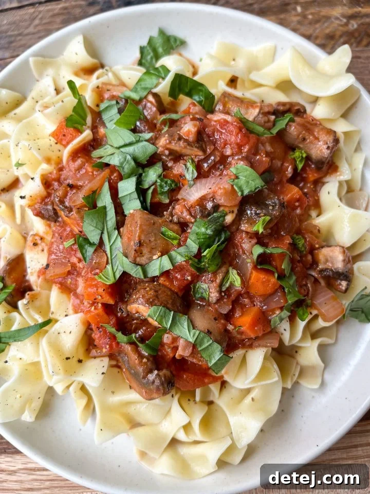 Hearty and Healthy Homemade Vegetarian Bolognese Sauce