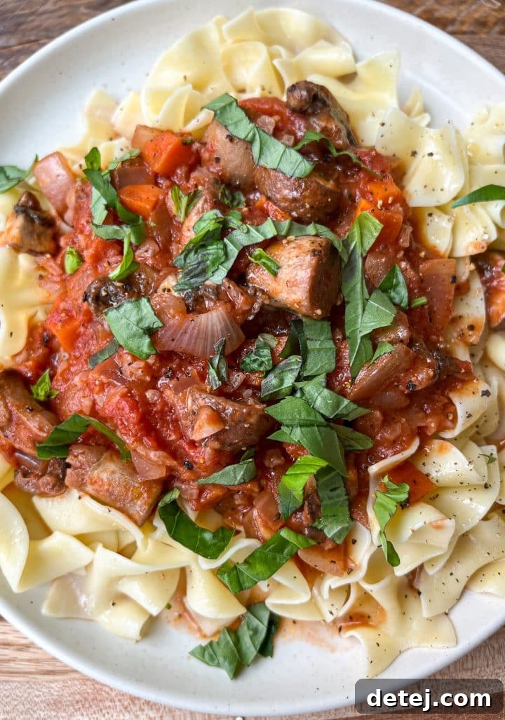 Close-up of fresh ingredients for healthy vegetarian bolognese
