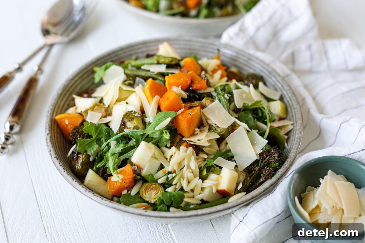 Roasted Vegetable Salad – A close-up view of the ingredients
