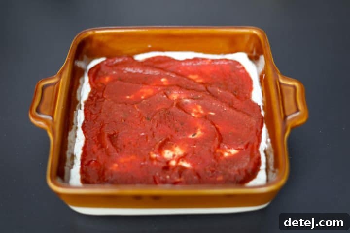 pizza sauce added to the pizza dip.