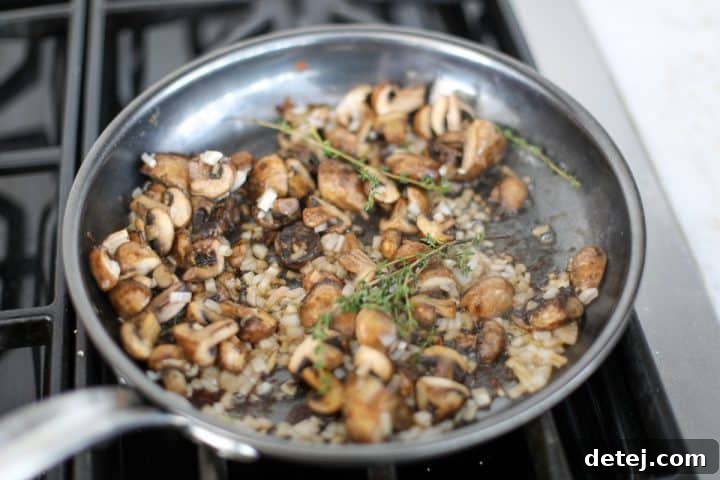 reduced sauce in a pan. 