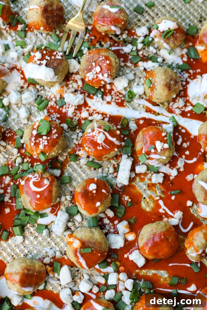 Stuffed Buffalo Chicken Meatballs – Healthyish Foods