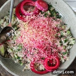Delicious Tuna Salad with Grated Pickled Egg