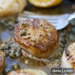 Pan Seared Scallops with White Wine Lemon Butter Sauce