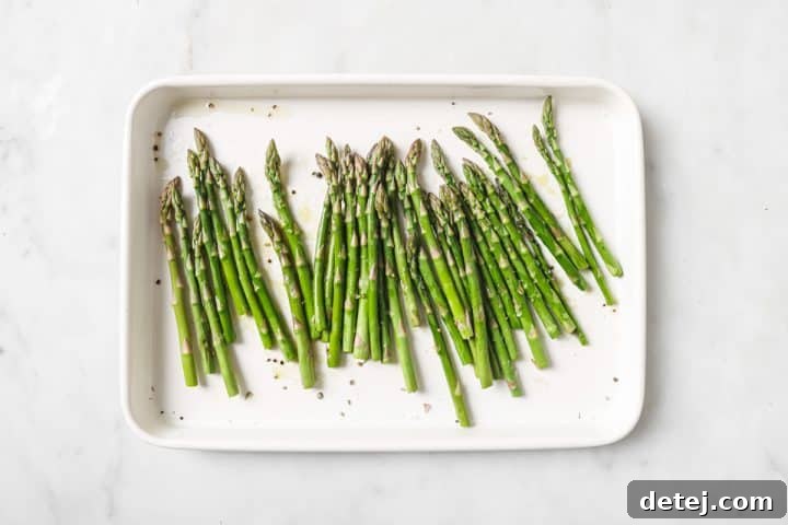 asparagus on a tray. 