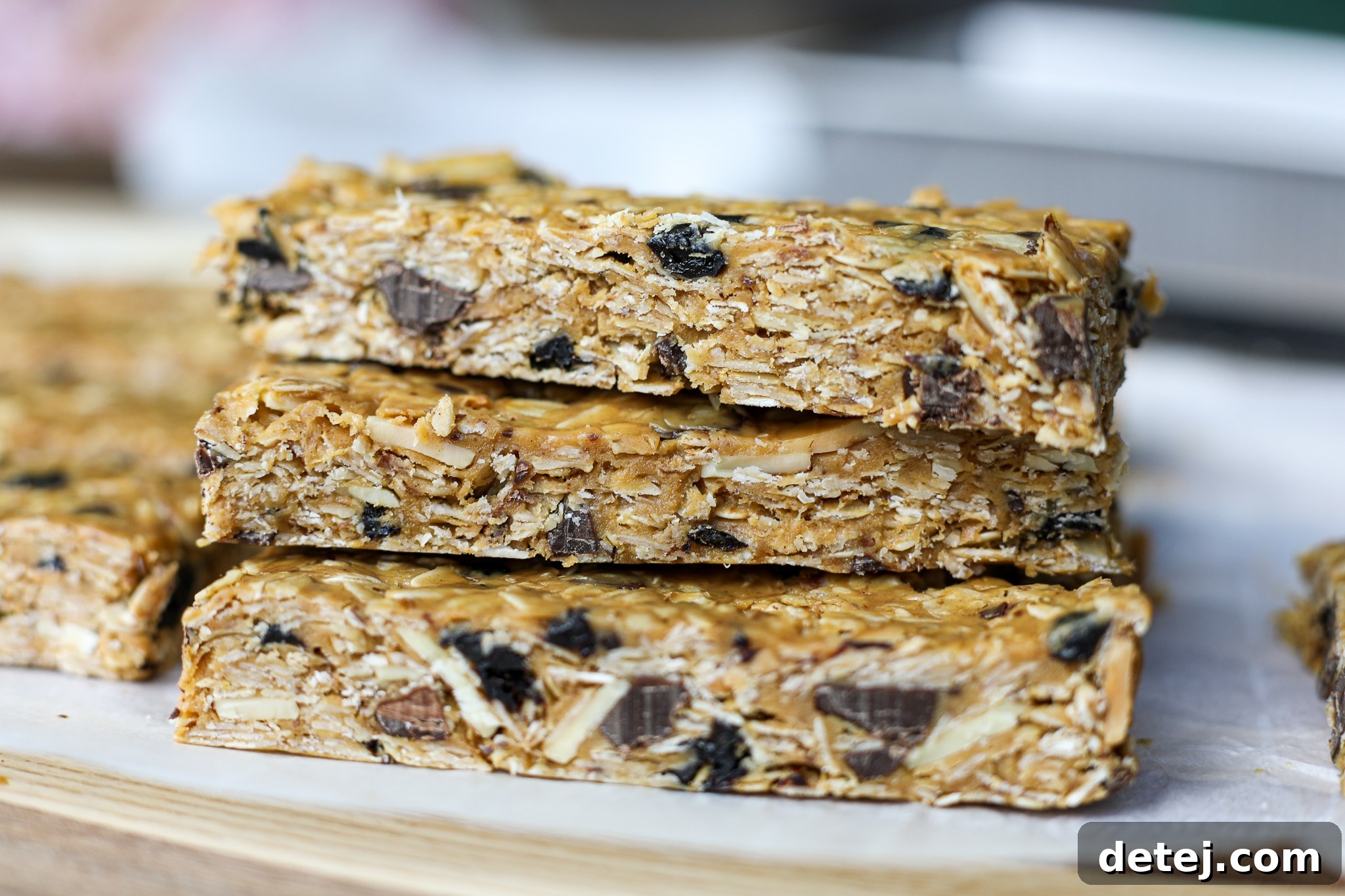 Dark Chocolate Cherry Almond Granola Bars 3 Cherry Chocolate Almond Granola Bars - Wholesome and Easy Recipe