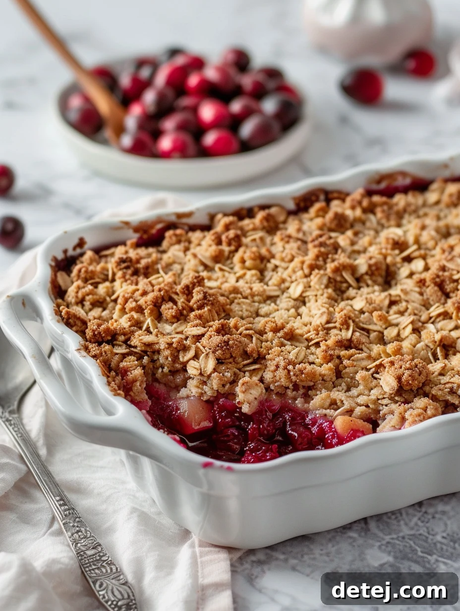 Easy Apple Cranberry Crisp