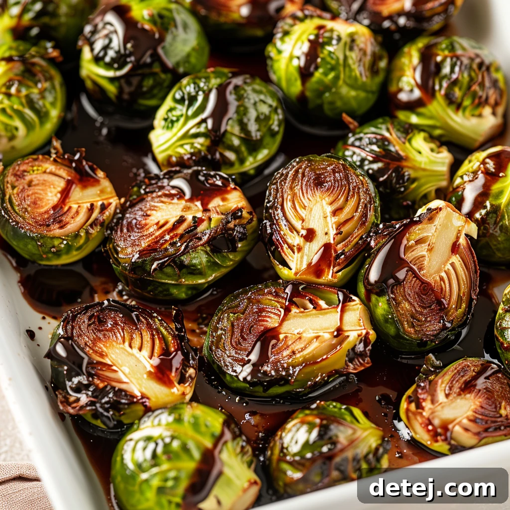 Easy Maple Balsamic Roasted Brussels Sprouts