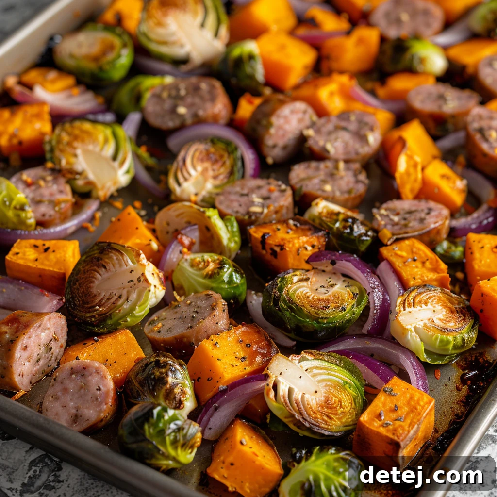 Sweet and Savory Maple Dijon Sheet Pan Dinner 4 Maple Dijon Sausage and Veggies Sheet Pan Dinner