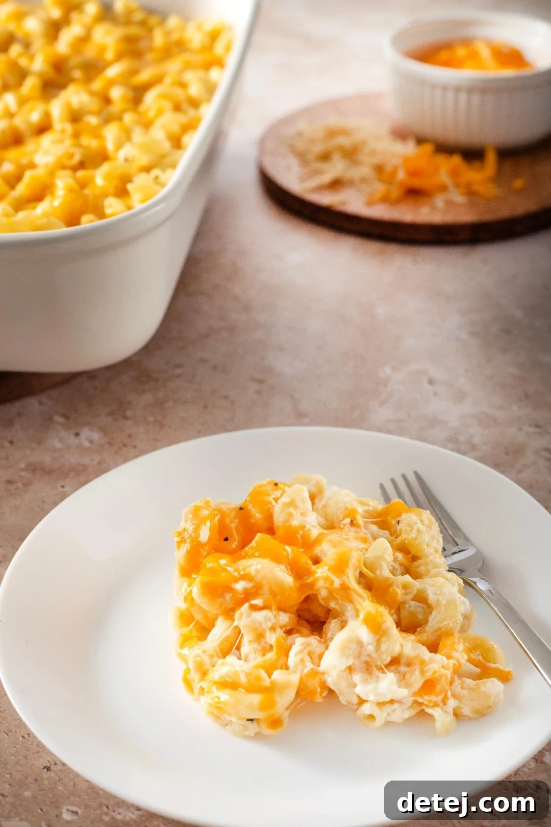 Southern Baked Macaroni and Cheese with sides