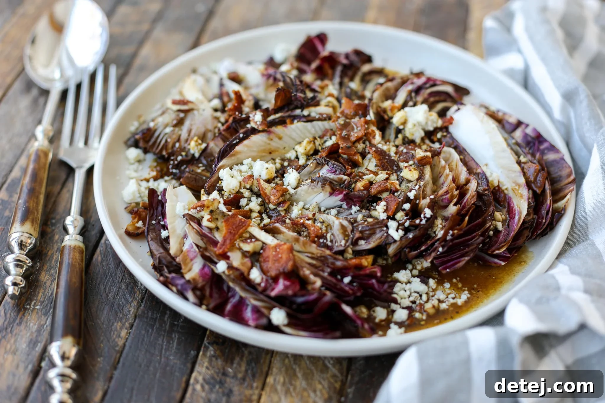 Warm Radicchio, Bacon and Blue Cheese Salad – Healthyish Foods