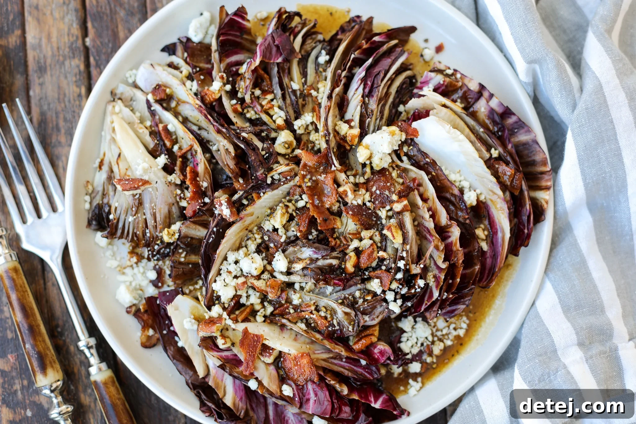 Warm Radicchio, Bacon and Blue Cheese Salad – Healthyish Foods