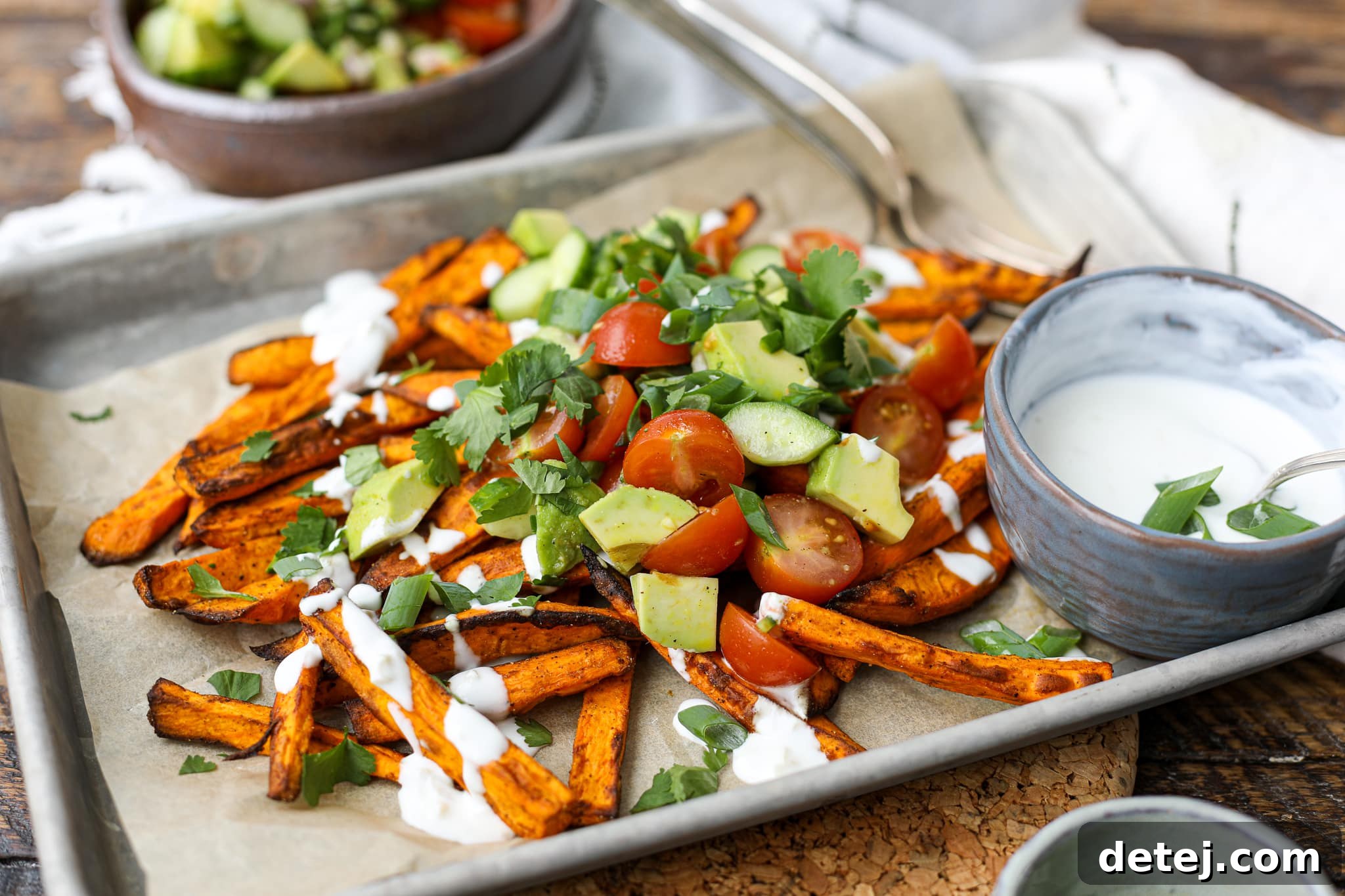 Seasoned Sweet Potato Fries Ready for Air Frying