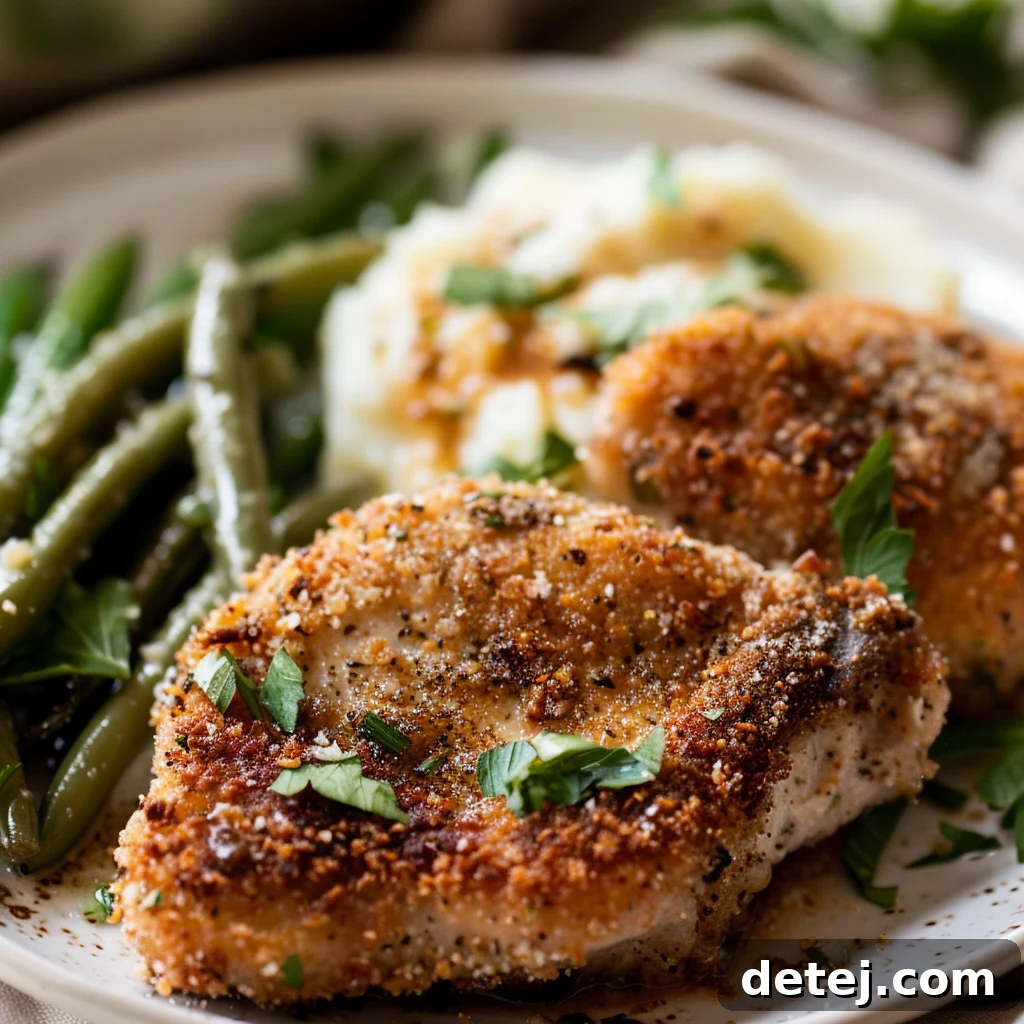 Crispy Baked Breaded Pork Chops