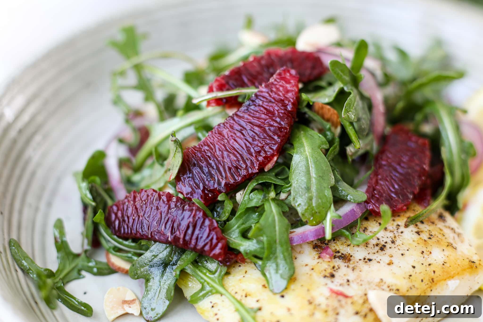 Pan Seared Halibut with Lemon Butter and Citrus Salad – Healthyish Foods