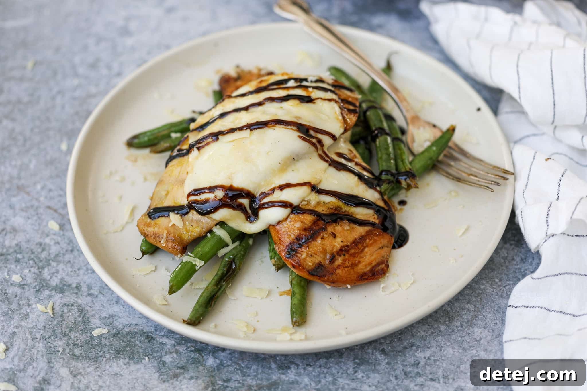 Grilled Balsamic Soy Chicken with Lemon Honey Green Beans – Healthyish Foods