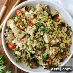 Grilled Chicken Caprese Macaroni Salad – Healthyish Foods