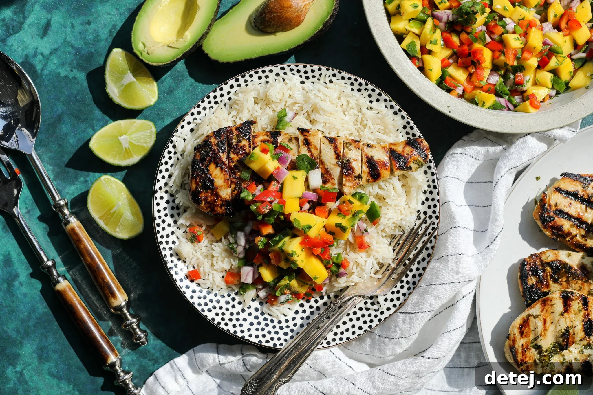 Grilled Cilantro Lime Chicken with Mango Salsa – Healthyish Foods