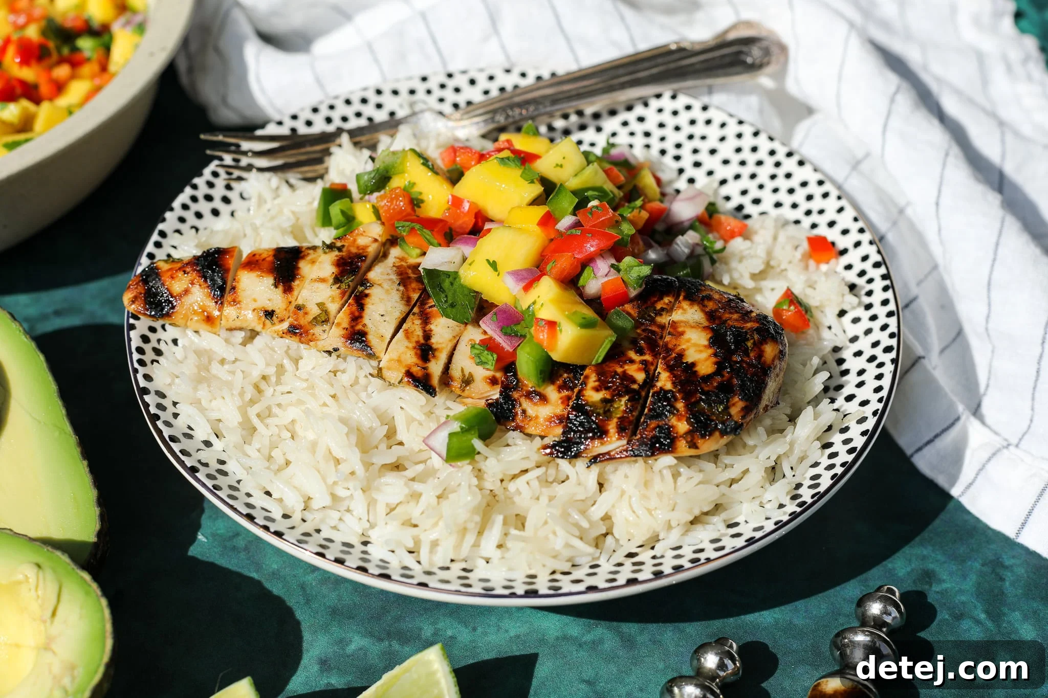 Grilled Cilantro Lime Chicken with Mango Salsa – Healthyish Foods