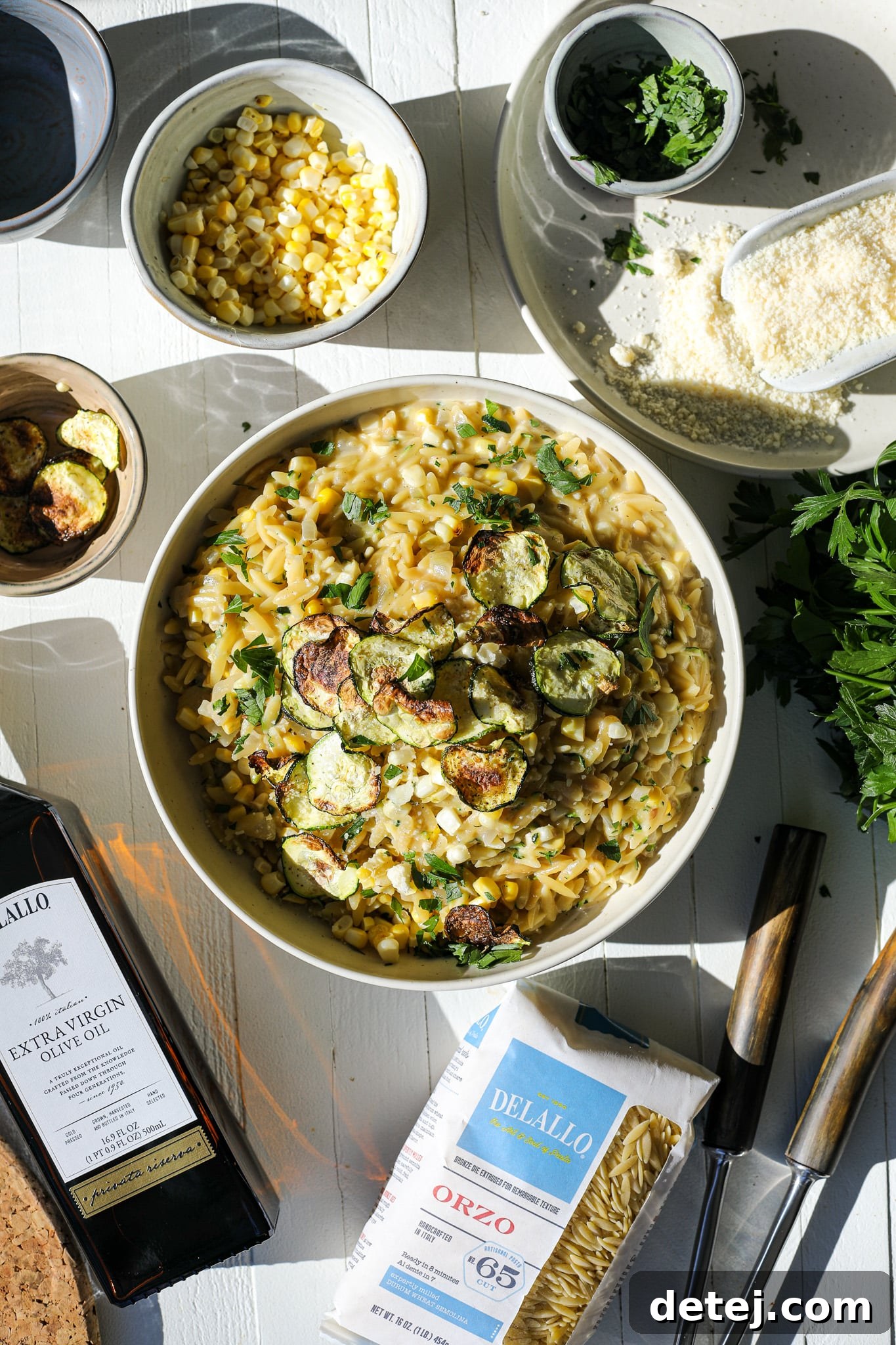 Creamy Corn and Grated Zucchini Orzo Pasta – Healthyish Foods