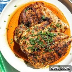 Grilled Blackened Chicken with Romesco Sauce – Healthyish Foods