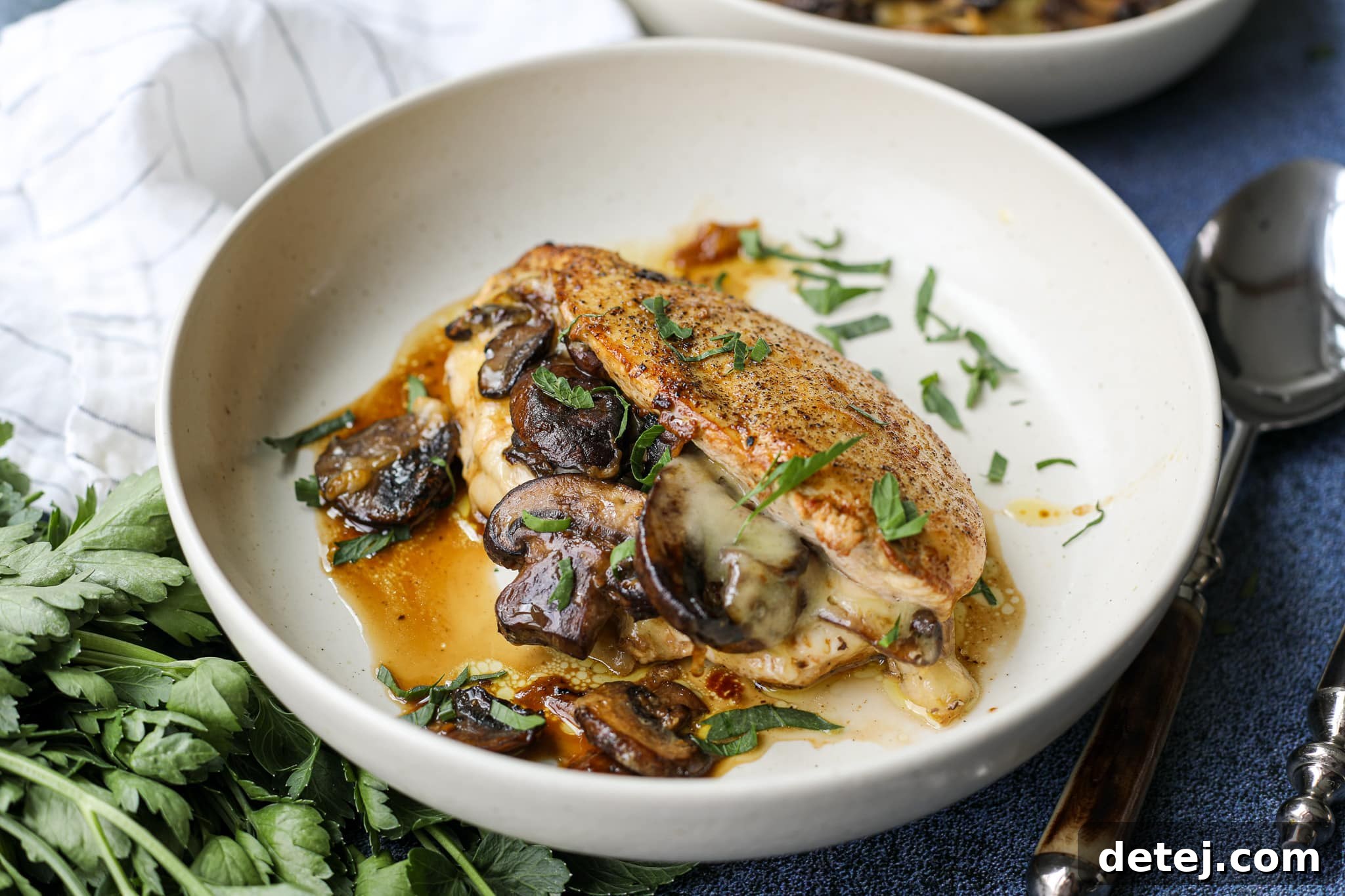 Balsamic Mushroom and Swiss Cheese Stuffed Chicken – Healthyish Foods