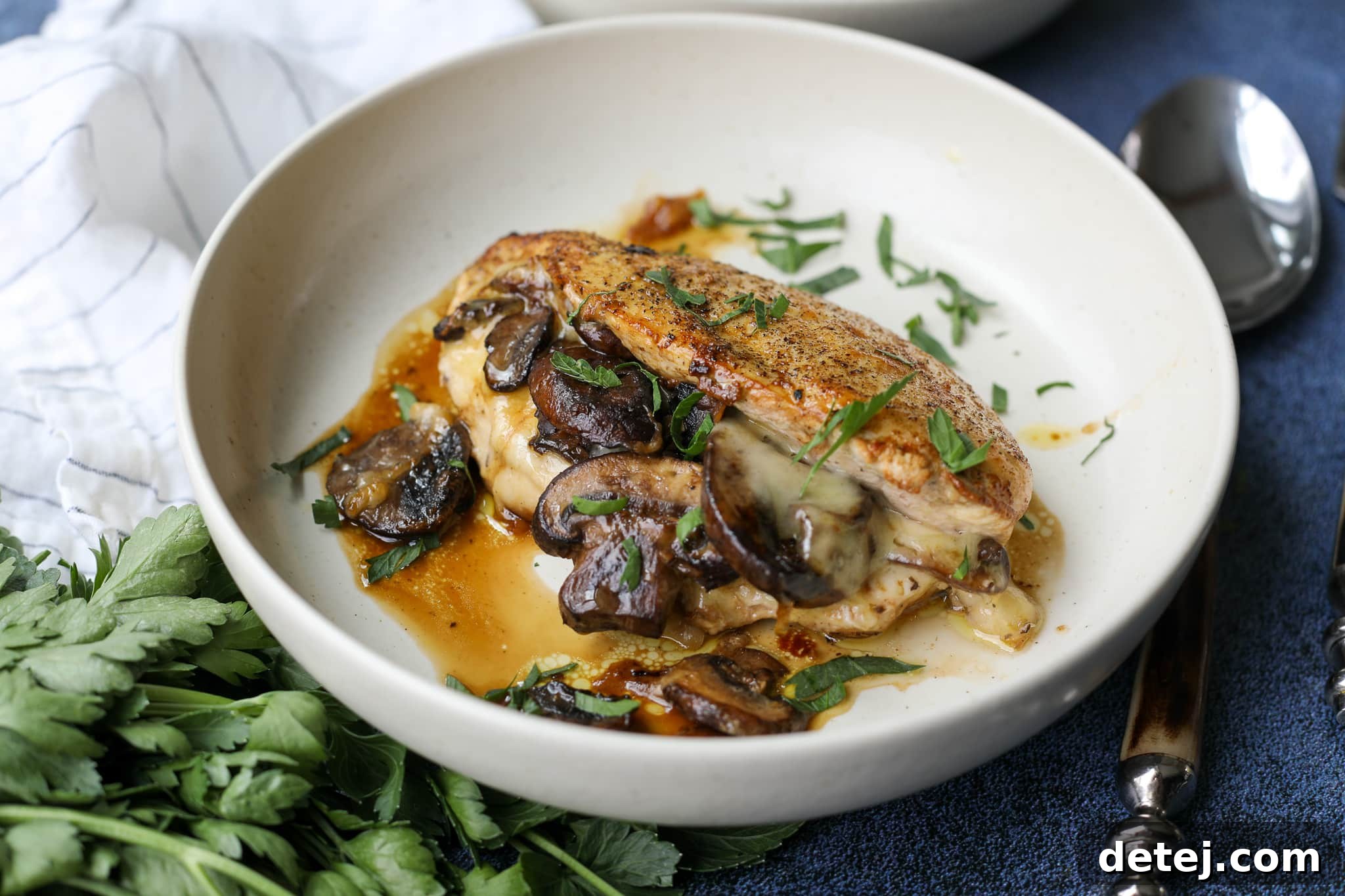 Balsamic Mushroom and Swiss Cheese Stuffed Chicken – Healthyish Foods