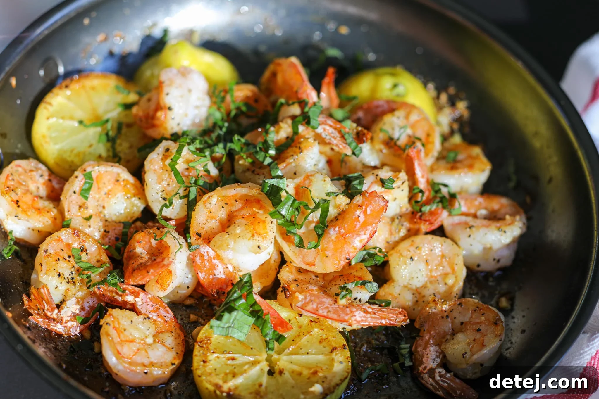 Close-up of Lemon Pepper Shrimp - Healthyish Foods