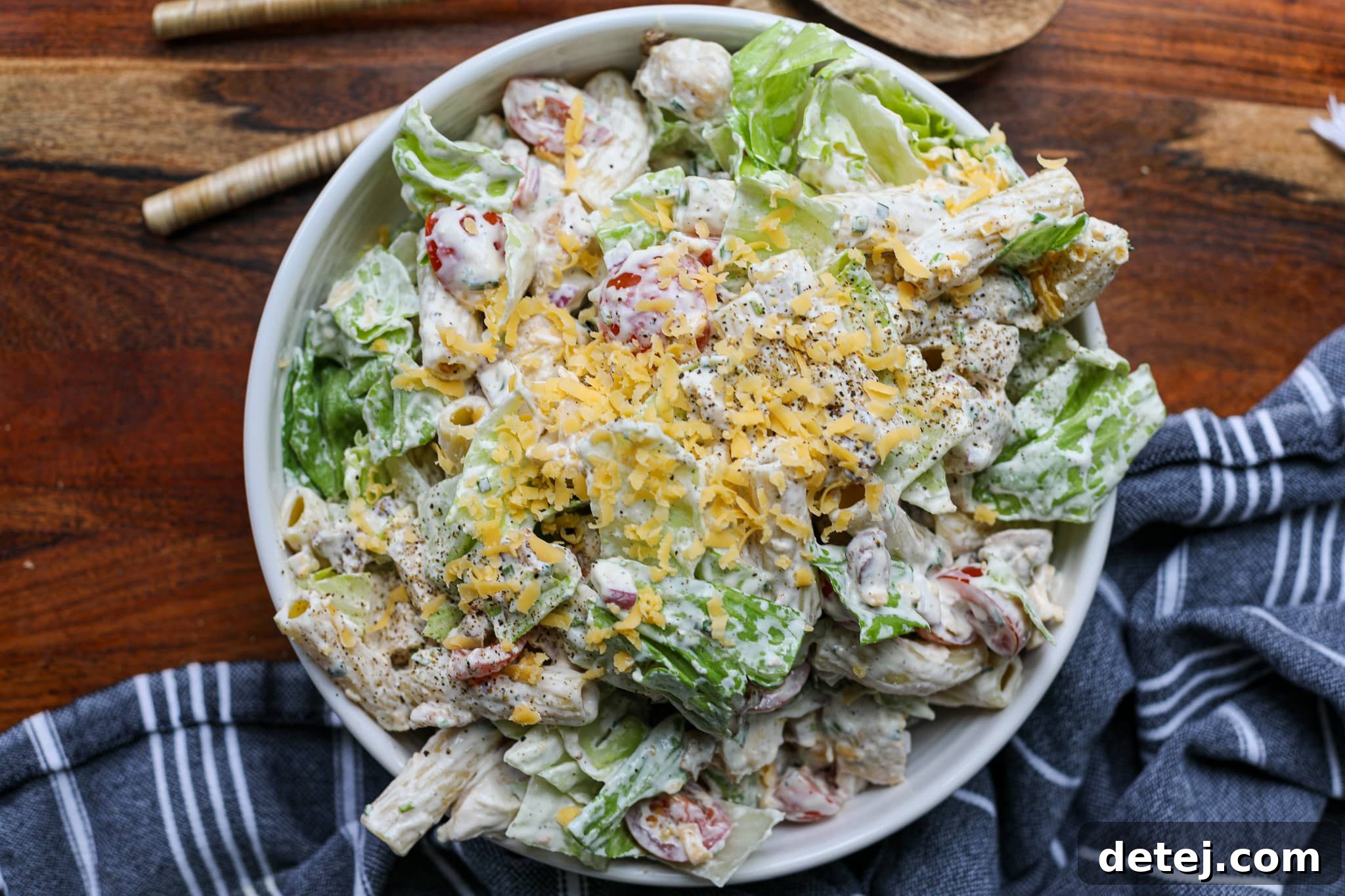 Chicken BLT Pasta Salad with Homemade Yogurt Ranch – Healthyish Foods