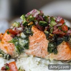 Air Fryer Spinach and Feta Hasselback Stuffed Salmon – Healthyish Foods