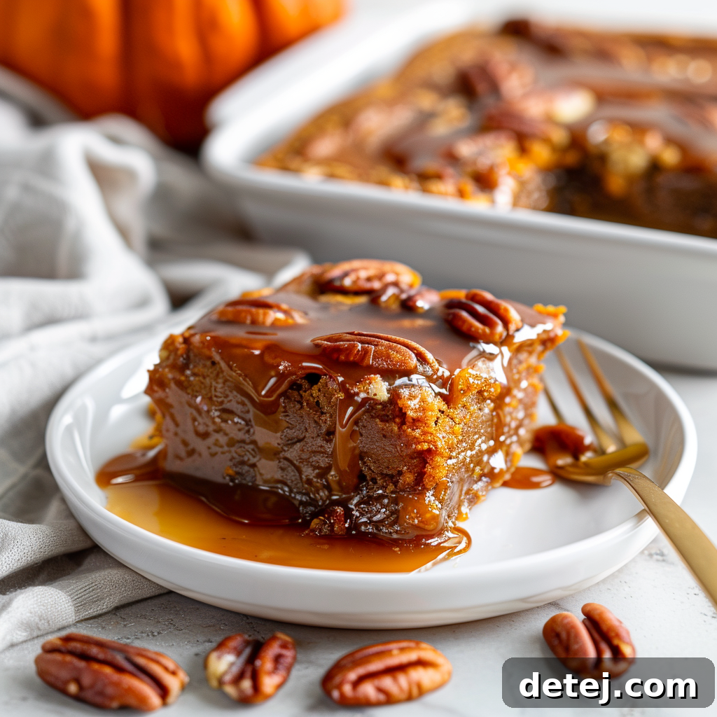 Caramel Pumpkin Pecan Cobbler
