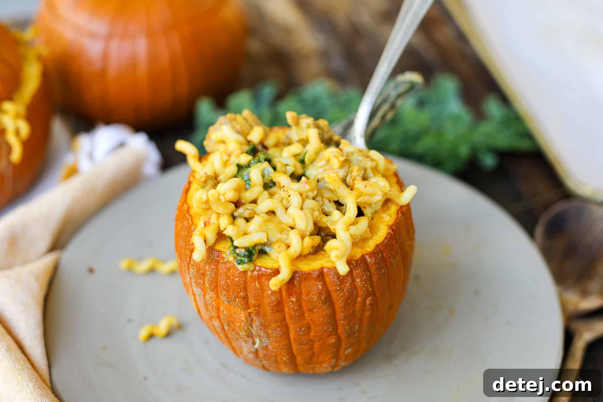 Creamy Pumpkin Sausage Pasta, Stuffed Pumpkins – Healthyish Foods