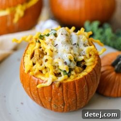 Creamy Pumpkin Sausage Pasta, Stuffed Pumpkins – Healthyish Foods