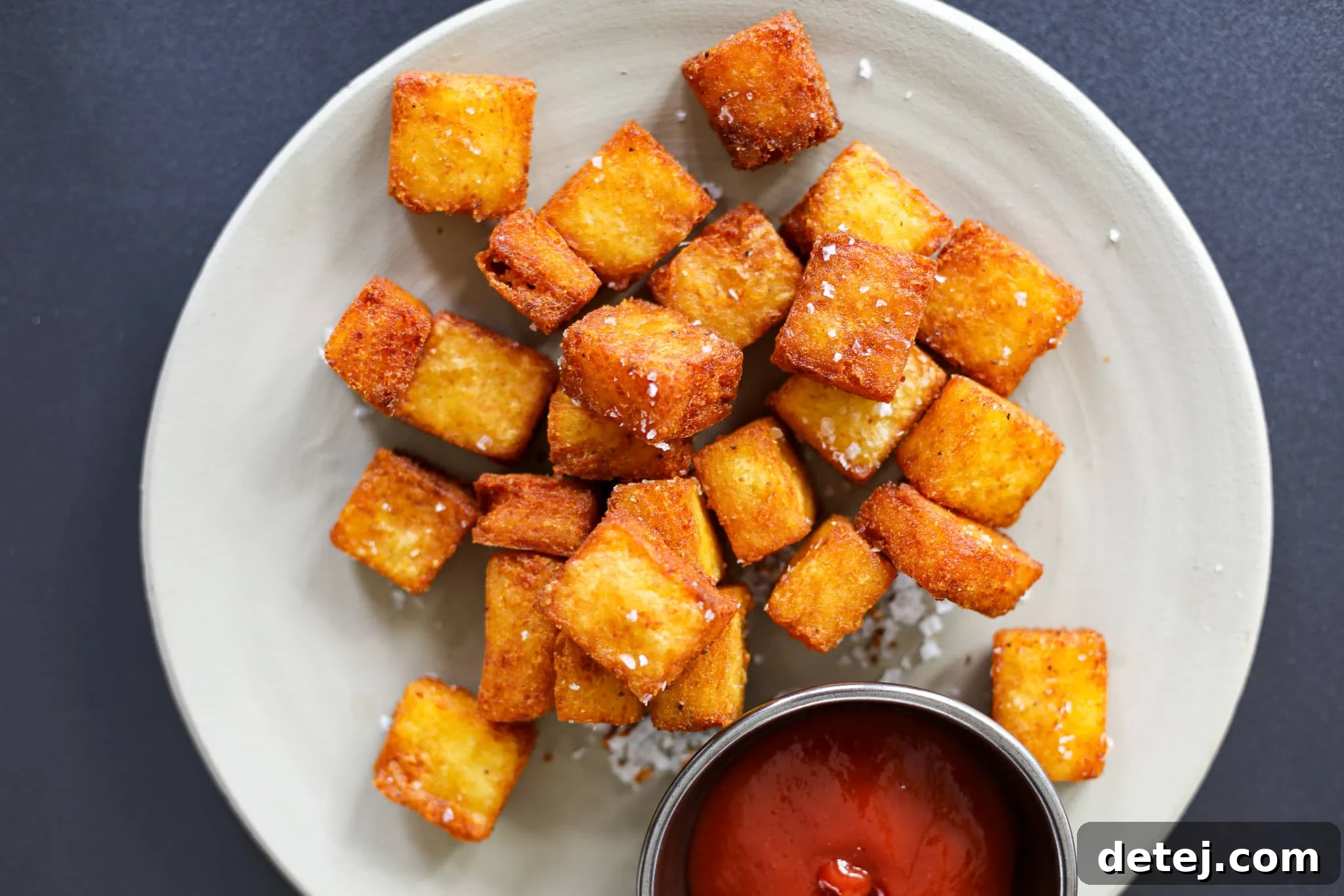 Crispy Tater Tots – Homemade and perfectly shaped.