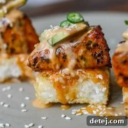 Air Fryer Spicy Salmon Crispy Rice – Healthyish Foods