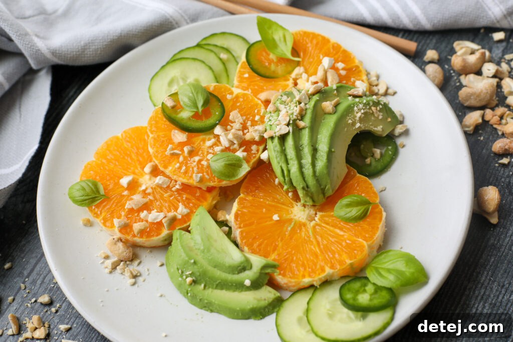 Vibrant Citrus Avocado Salad with fresh ingredients