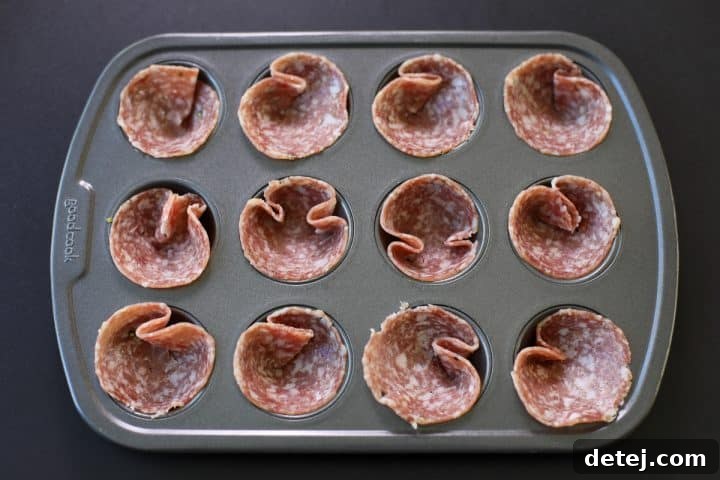salami in a cup.