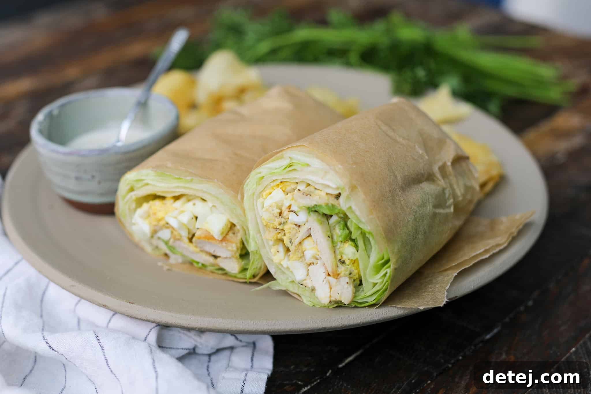 Emperor's Caesar Chicken Wrap 2 Freshly prepared Chicken Caesar Salad Wrap, a healthy and quick lunch option.