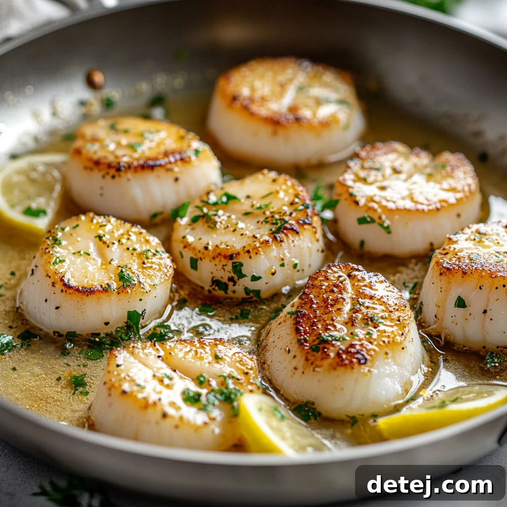 Seared Scallops in Garlic Lemon Butter