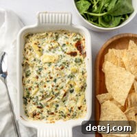 Easy Spinach Artichoke Dip