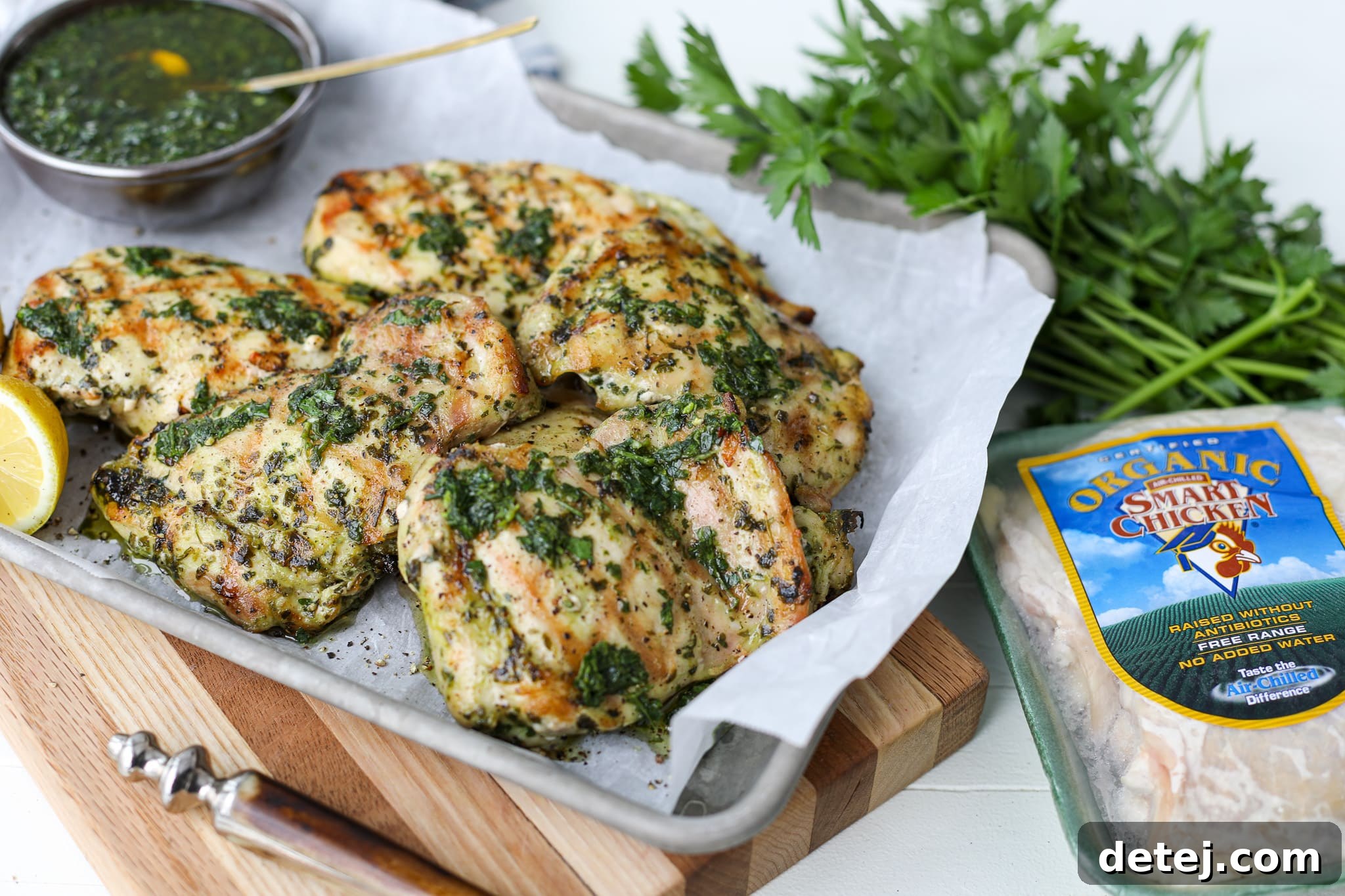 Chimichurri Grilled Chicken Thighs – Healthyish Foods