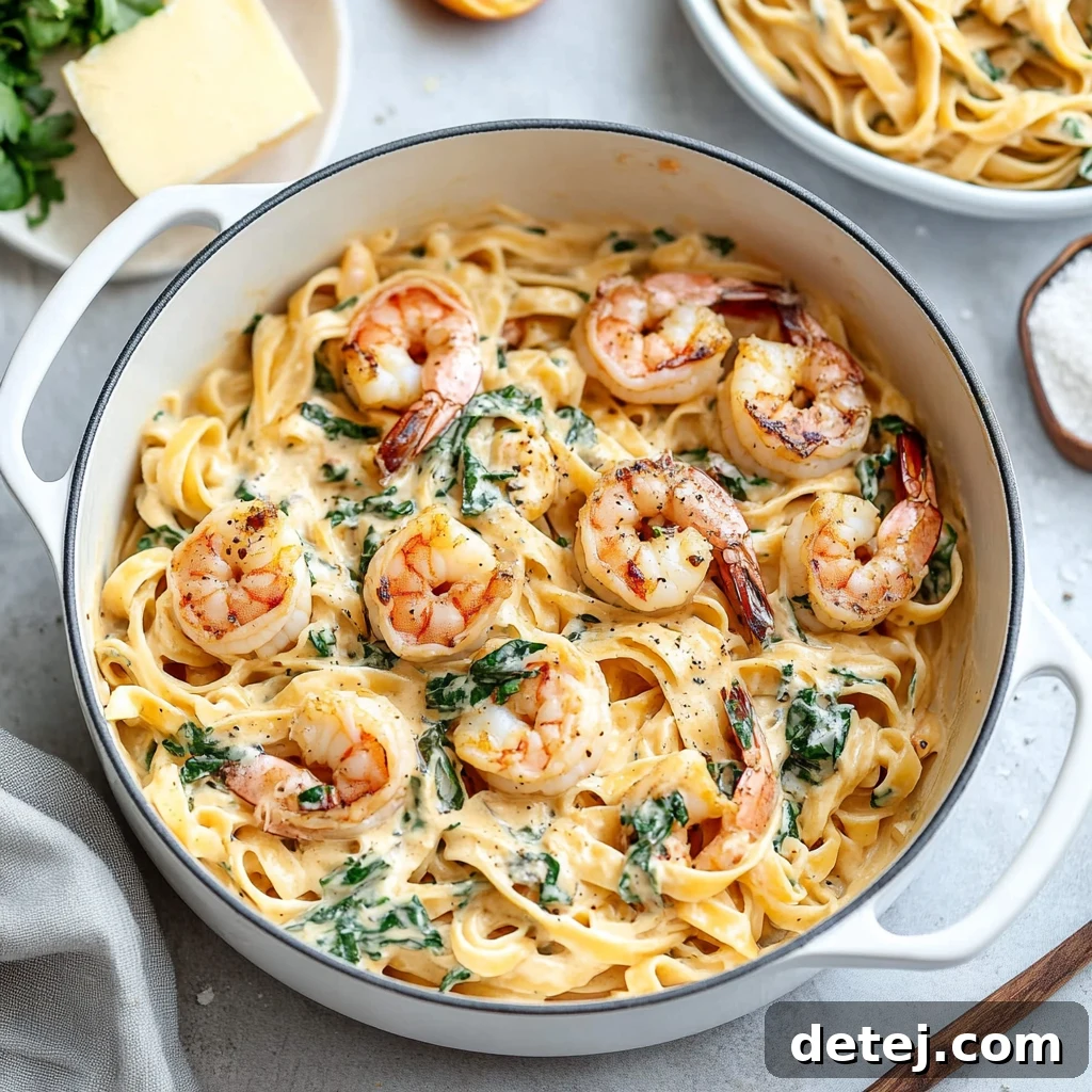 Creamy Tuscan Shrimp Fettuccini